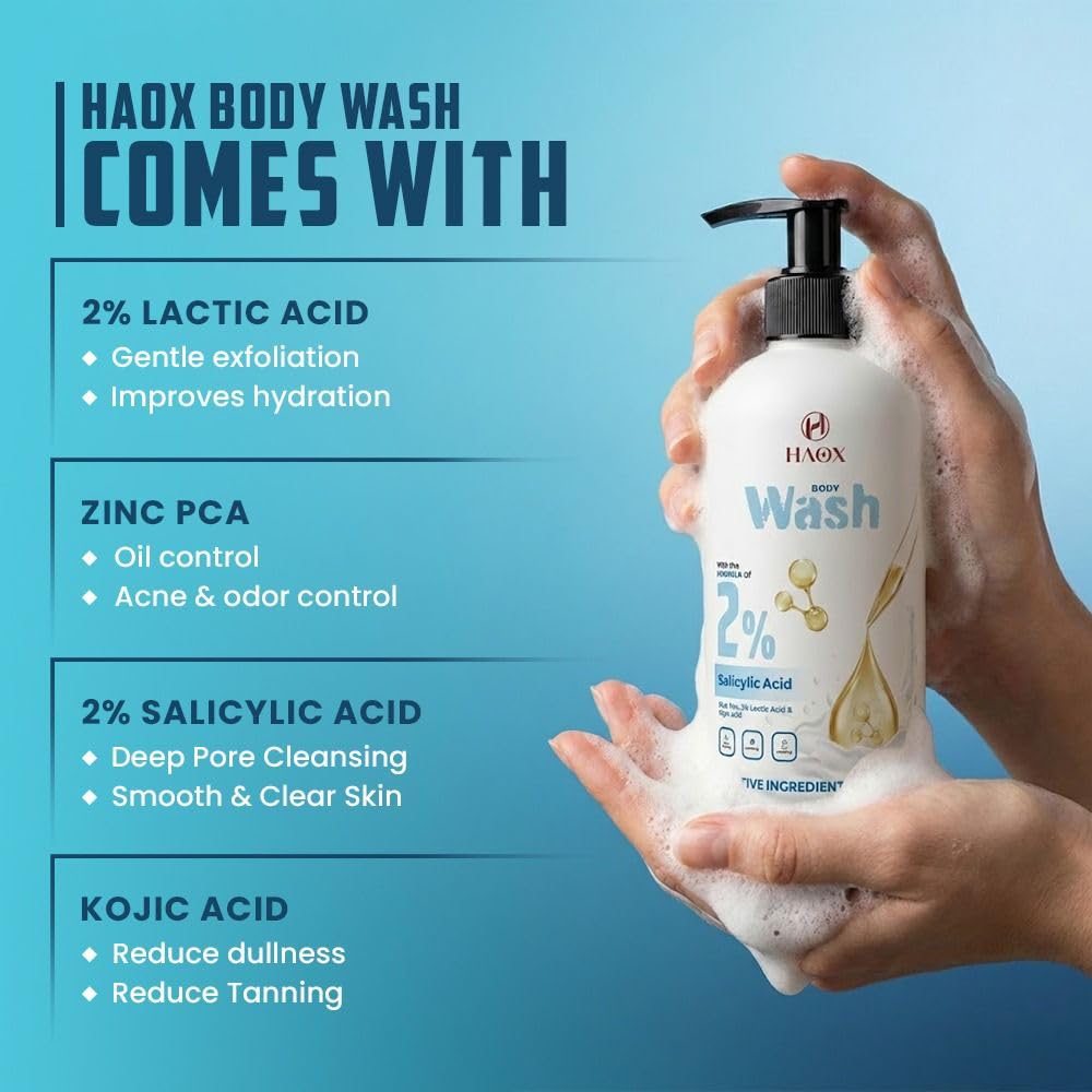 HAOX Clear & Glow Body Wash(250mL) Deep Cleansing • Brightening • Acne Control