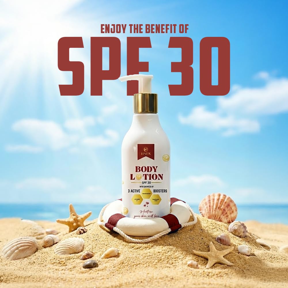 HAOX SPF 30 Detan & Brightening Body Lotion(250mL) Sun Protection • Detan • Intense Glow