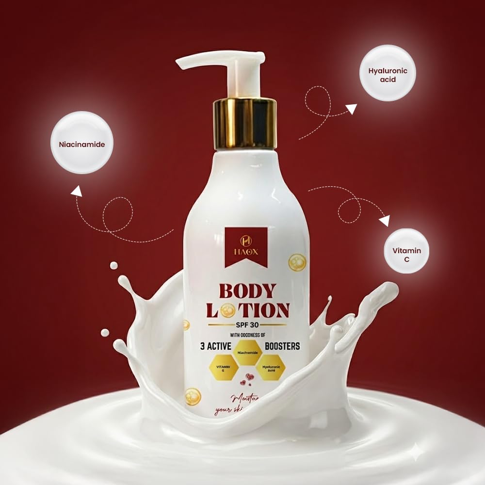 HAOX SPF 30 Detan &amp; Brightening Body Lotion(250mL) Sun Protection • Detan • Intense Glow