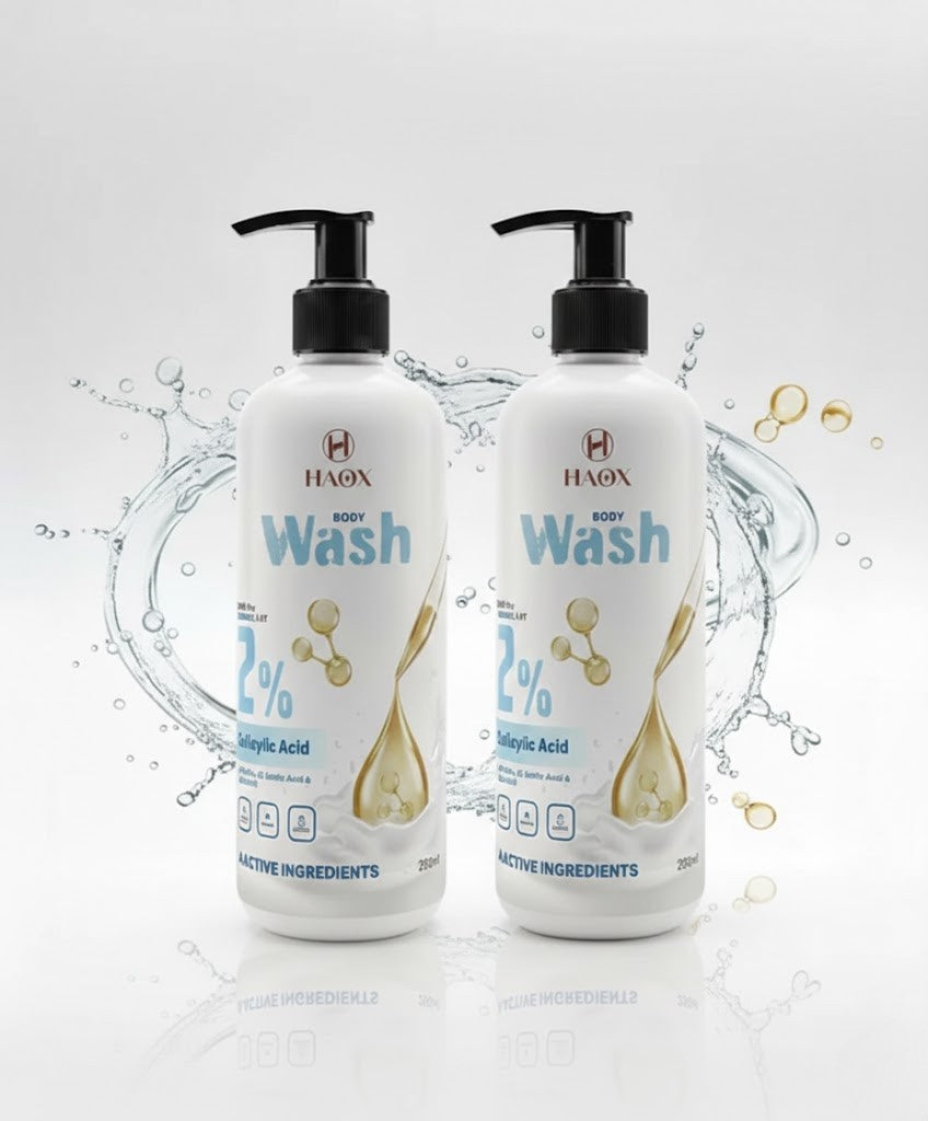 HAOX Clear &amp; Glow Body Wash Combo Pack (2 × 250mL) Deep Cleansing • Brightening • Acne Control